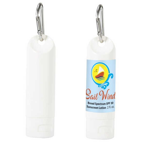 JH9090 2 Oz. SPF 30 Sunscreen With Carabiner An...